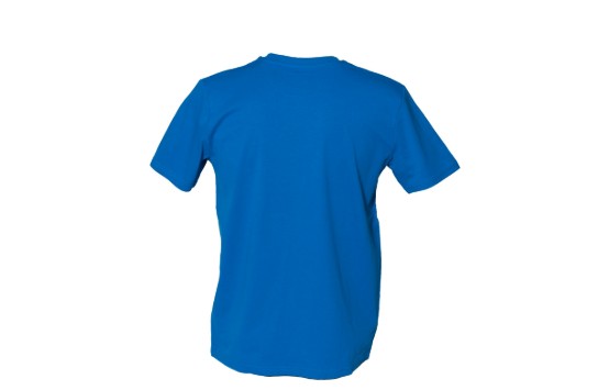 Blauwe T-shirt - achterkant (vergroot foto)