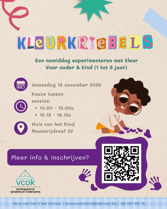 Affiche workshop kleurkriebels (vergroot foto)